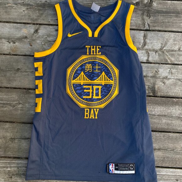 Nike Golden State Warriors Stephen Curry Jersey NBA AJ4610-428 Medium Gray - Picture 1 of 7